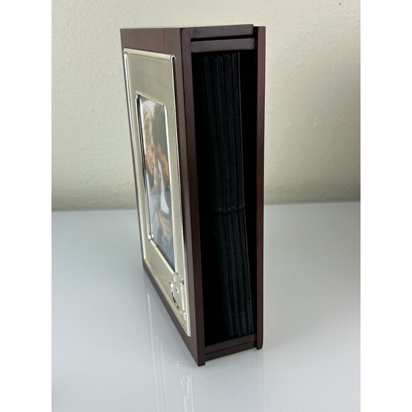Lenox Forevermore Bookshelf Photo Album Wood Silver Tone Hearts Storage READ - Picture 16 of 16